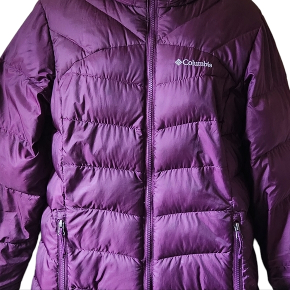 Columbia Coat Jacket Packable Puffer Down Feather 550 Purple Lightweight M - Picture 2 of 11